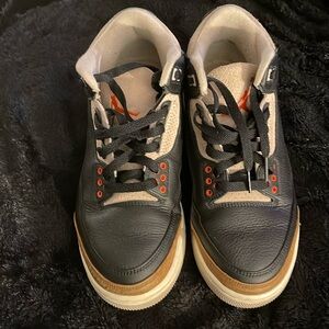 Jordan 3 Retro Desert Elephant 8 Blk/White/Orange/Beige Great Condition Worn 3X